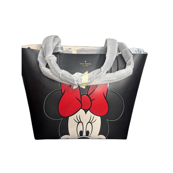 Disney X Kate Spade Minnie Mouse Black Reversible Tote Travel Bag NWT - Picture 1 of 9